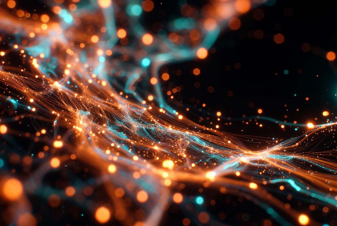Flux realtime canvas — flowing particle renderer