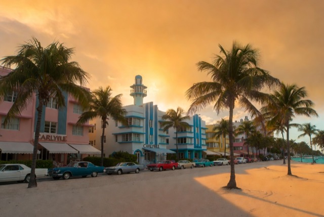 South Beach at sunset