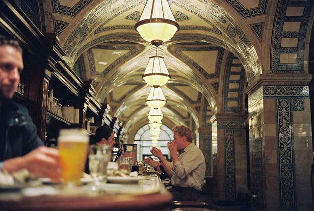 12:50 PM • Grand Central Terminal — Oyster Bar Secrets: Regulars slurp oysters at the beautiful tiled counter beneath the famous Guastavino vaulted ceiling.
